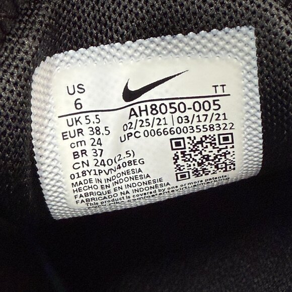 Nike Air Max 270 Black Mens Running AH8050-005 VNDS Sz 6 - Picture 7 of 7